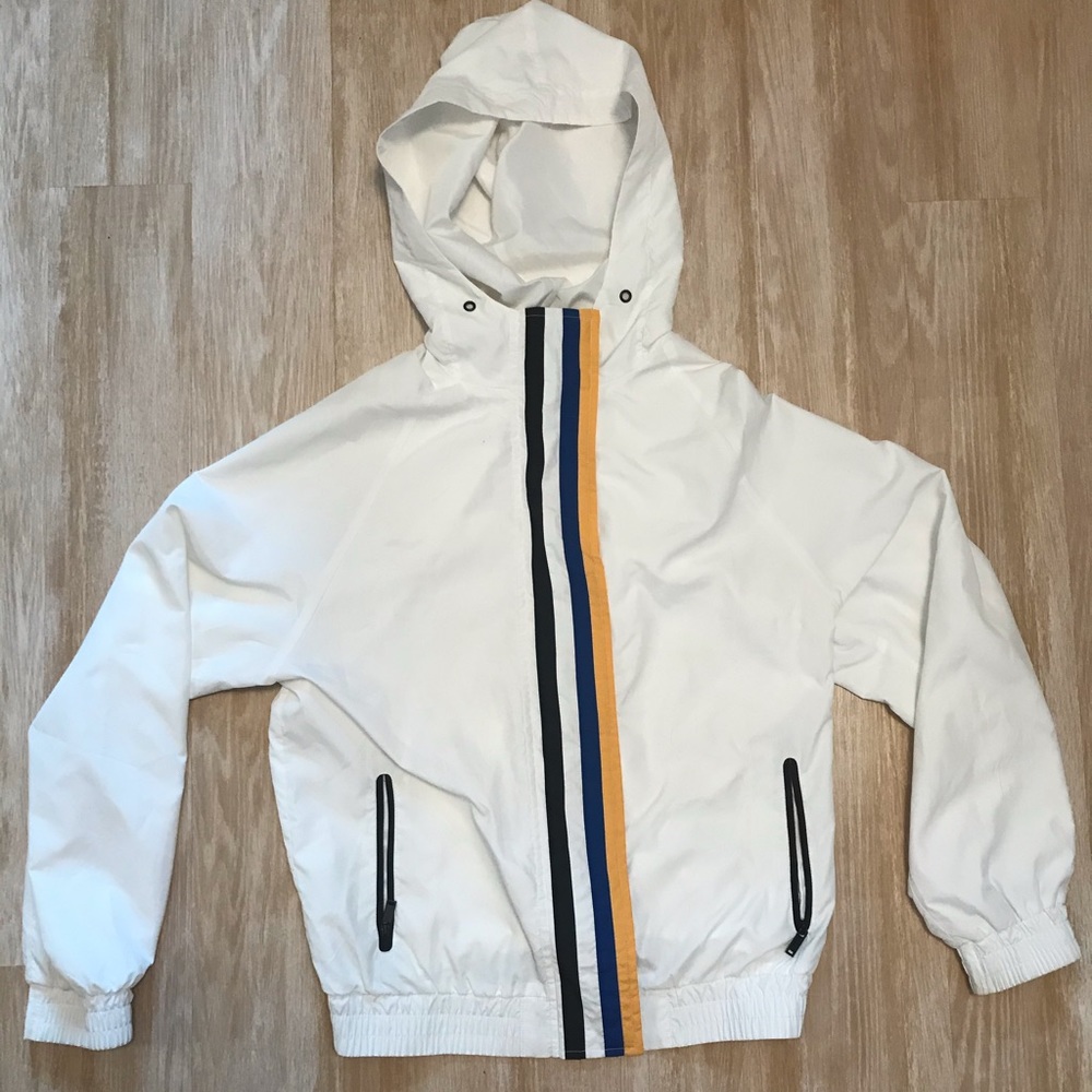 F21 white wind breaker